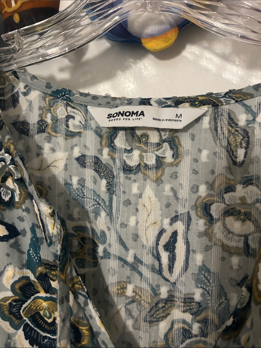 Sonoma Women's Blue Floral Maxi Dress - Lightweight Summer Style - Picture 3 of 4